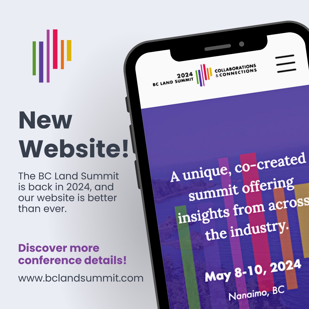 BCLandSummit's tweet photo. Exciting news! The BC Land Summit is making its grand return in 2024, and our website is now better than ever. We're bringing you a unique, co-created summit that offers insights from across the industry. Explore our revamped site! https://t.co/bmHF5DH6yL https://t.co/NaYJoVjlqa