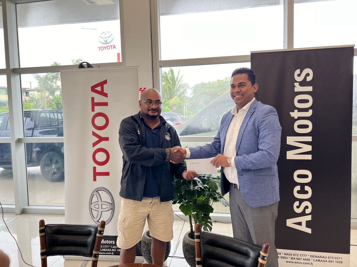 TBasiyalo's tweet photo. @FBC_News  The Fiji Hockey Federation has received a generous $20,000 boost from Asco Motors just four days before their World Cup trip to Oman. #FBCSports #FijiSports #Sports #Hockey5sWorldCup #FijiHockey https://t.co/VmLUn52OdG
