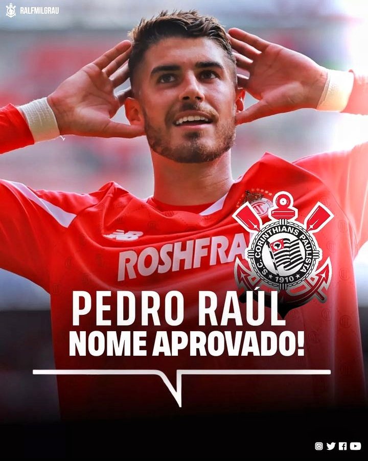 🚨💼 O Corinthians possui negociações em andamento com o Toluca-MEX pela contratação do centroavante Pedro Raúl. O nome do jogador foi levado à diretoria do Timão e foi bem avaliado pelo CIFUT.