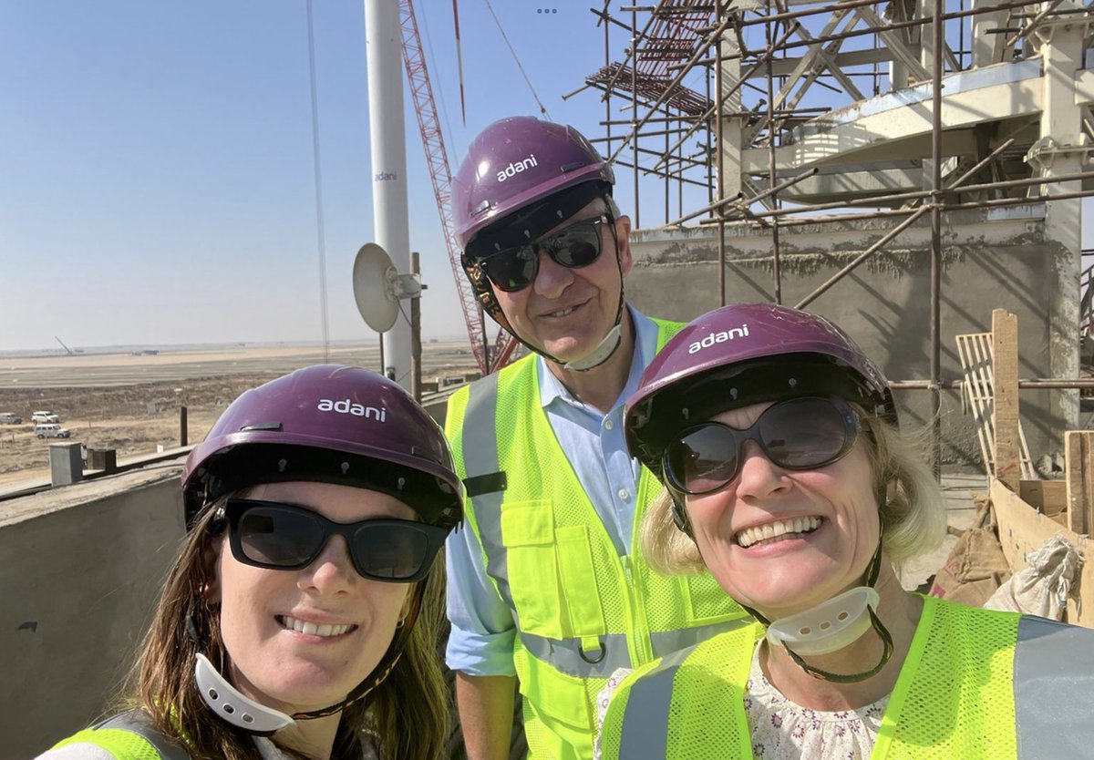 ErikSolheim's tweet photo. THIS  IS BIG! The worlds largest integrated solar and wind project is built in Gujarat.

India 🇮🇳 and it is growth story continues to amaze me and makes me hopeful. I visited the the worlds largest integrated Solar and Wind project under development in Gujarat near the Pakistan border by the Adani Group. This project is built on wasteland that has no other purpose and is a difficult terrain.

The scale of the project is truly breathtaking! It will be 30 gigawatt of integrated Solar and Wind spread over 400 km2. This is nearly as much as the entire electricity capacity in my home country of Norway. 

There are huge plans for green hydrogen.

Projects like these can not been made by small players. They show the power of large private corporations like Adani to drive the transition into a green and renewable future for all. 

In this park you will soon find 100’s of Indias largest wind mills powering India’s energy transition. Kudos to Gautam Adani for his great courage. Truly impressive progress.