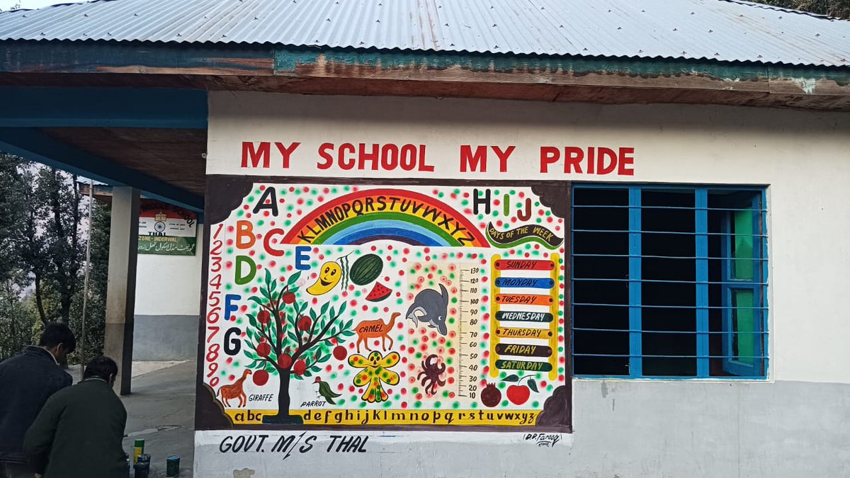 RisingKashmir's tweet photo. ‘#MySchoolMyPride’ reshapes #Kishtwar’s government #schools
#SchoolManagementCommittees, #parents collaborate to #beautify #walls of #institutions
Reports @Arifrashid0
@dckishtwar @DICKishtwar
@Devansh_IAS @OfficeOfLGJandK
@diprjk @manojsinha_
@EduMinOfIndia @Divcomjammu
@SchoolsJammu @JKSamagra
https://t.co/EcJQu4vtfY