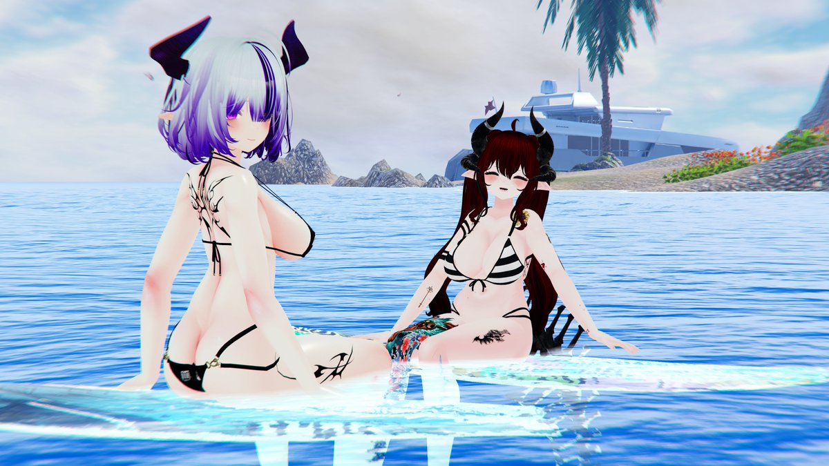 SilverHypermode's tweet photo. It's too cold outside, come to the beach~

With: @zairainel https://t.co/aaellWbneh