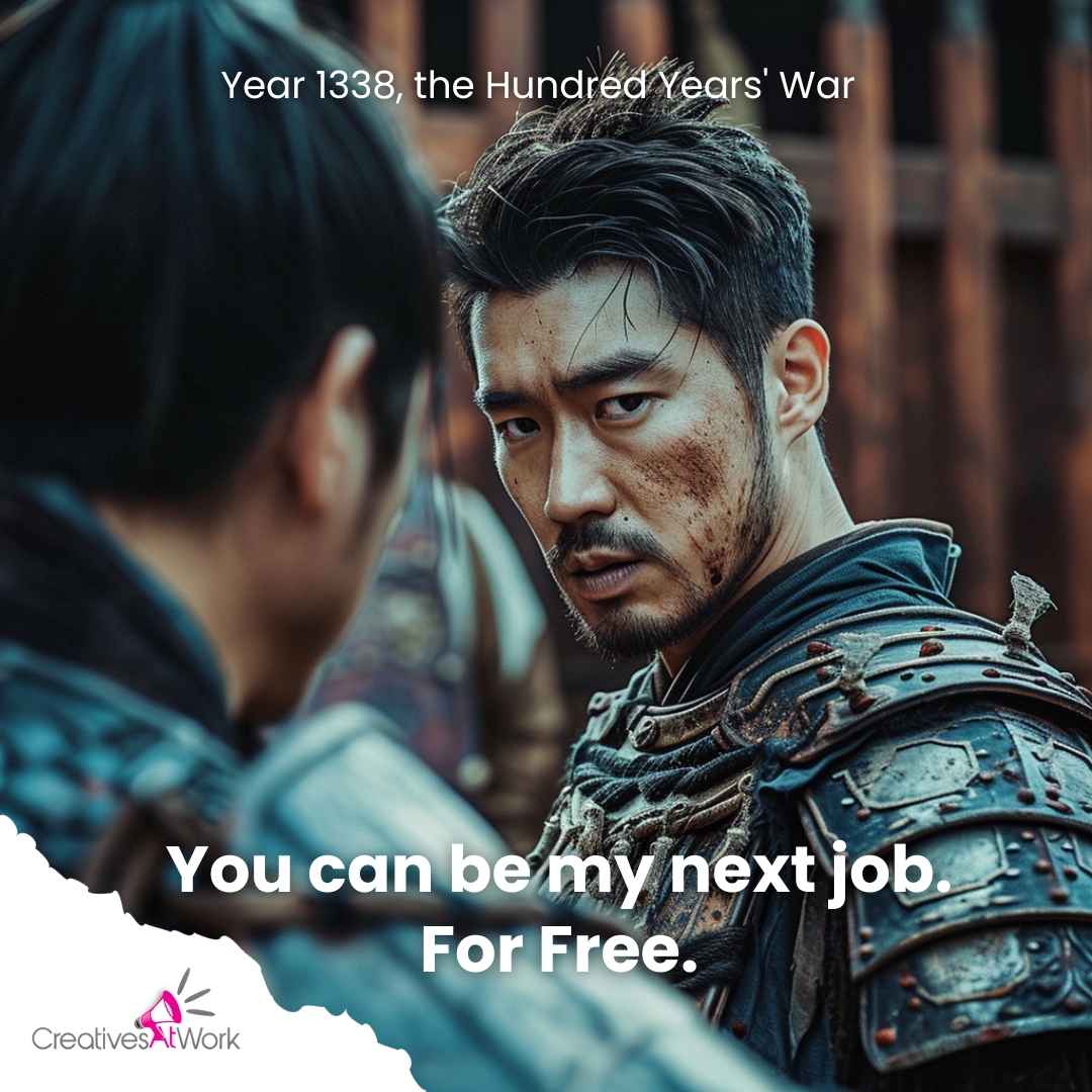 jayce_tham's tweet photo. Even in medieval times, kings tried to pay freelance mercenaries in exposure!

While our clients in Singapore are more enlightened nowadays, we are sure some 'exposure' enthusiasts still exist.

Any amusing stories to share? Let's hear them!

#CreativesAtWork #FreelancerNation https://t.co/lrSnoQXlDo