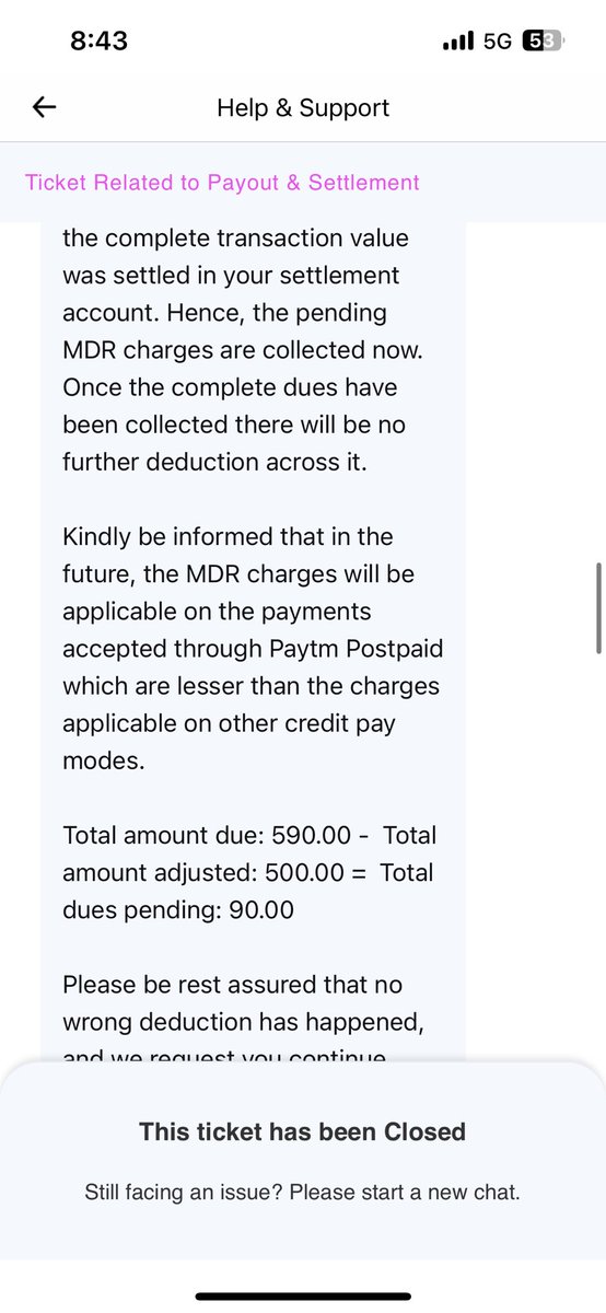 kunal_kamboj's tweet image. (2)And when i raised ticket they just closed that ticket when i told them that I’ll go to court. Please Note that pending deductions according to them are 90Rs at that time. Since Nov i was not using paytm business. @Paytmcare @Paytmcare #paytmscam #scam @RBI