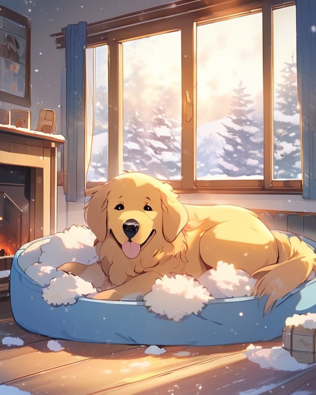 WritesKnight's tweet photo. Such a cute puppy!!! I don’t post enough dog pics. New Year resolution is more pictures of puppers! Image made with @get_starryai #aiart #GoldenRetrievers #dog #happypuppy https://t.co/XrcTaWlfP9