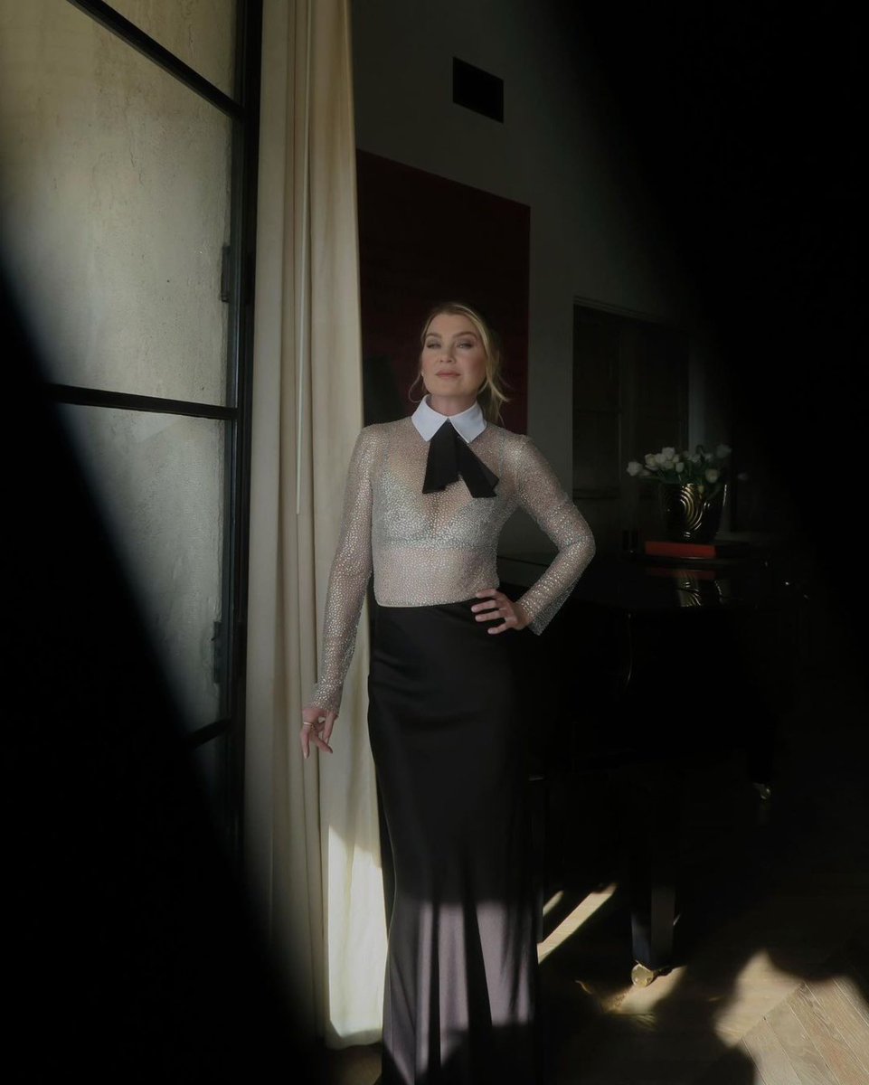 Beautiful Ellen Pompeo 🖤✨ #Emmys #moniquelhuillier