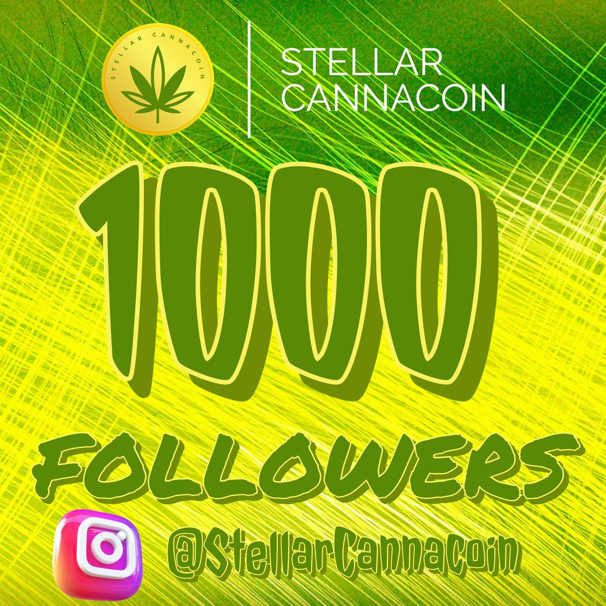<a href="/CannaCoin/">Stellar CannaCoin</a> just hit 1000 followers on #instagram 

instagram.com/stellarcannaco…