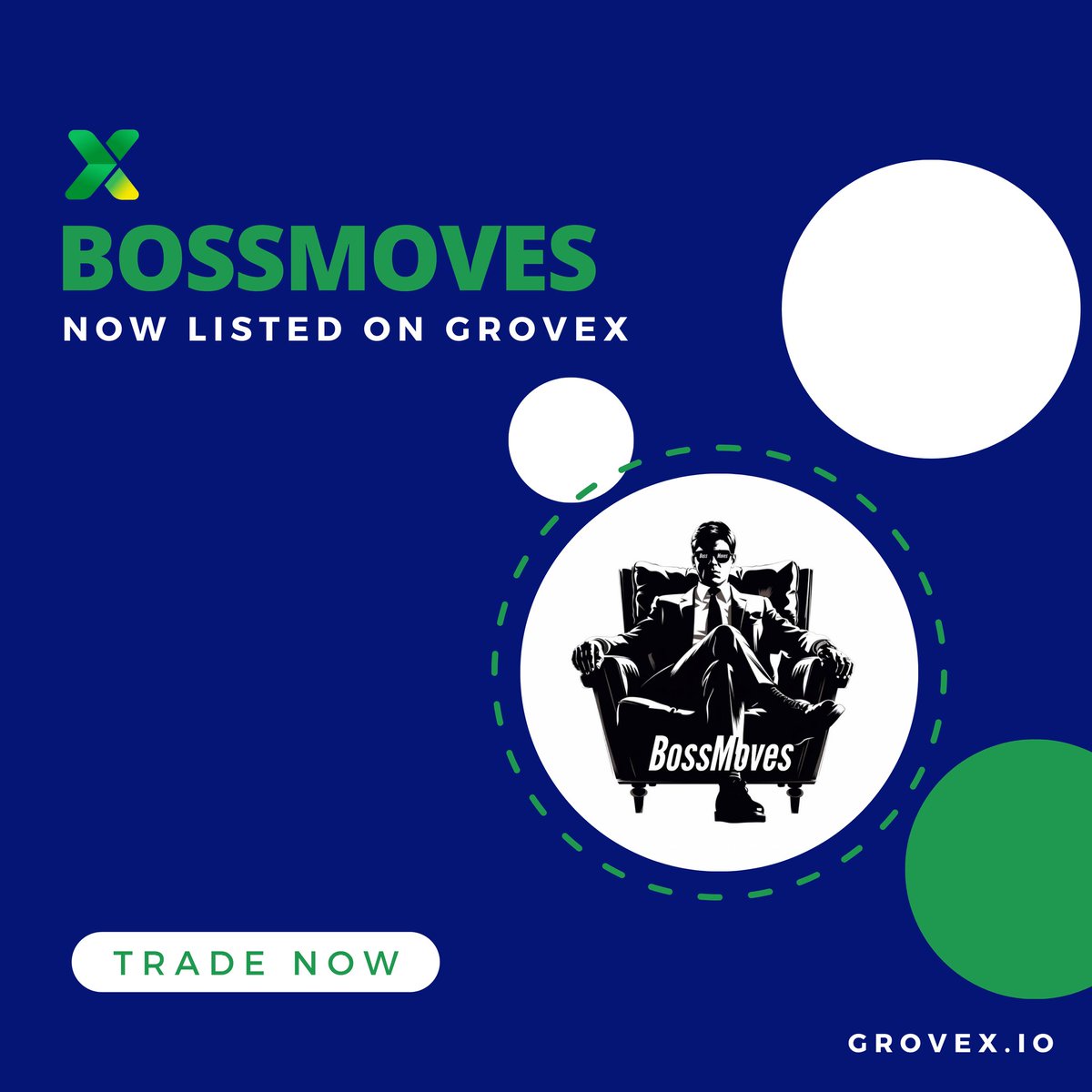 📣 $BSMV <a href="/BossMovesHQ/">BossMoves</a> is now live on #GroveX 📣

BossMoves is a cutting-edge digital token, purpose-built for entrepreneurs, creators, artists, and business enthusiasts. This memecoin blends humor with motivation, targeting the distinct needs of the entrepreneurial community.