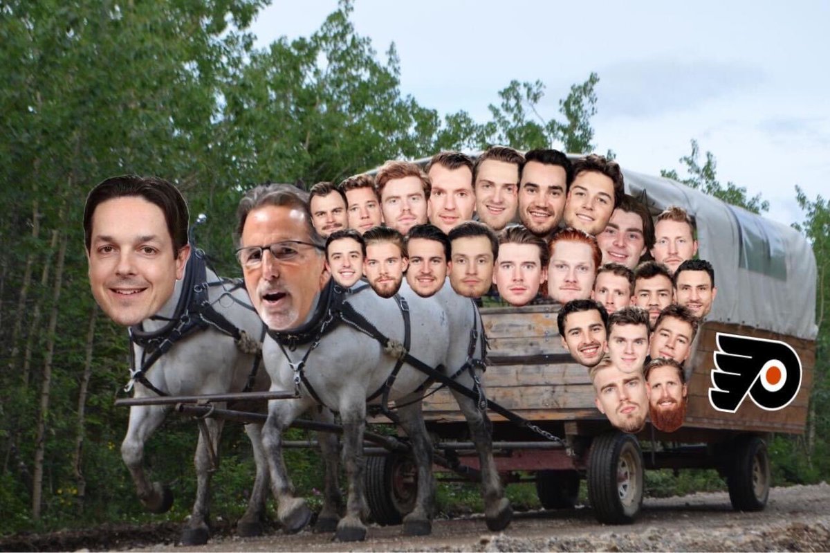 All aboard the fucking wagon. 

We’re back. #Flyers