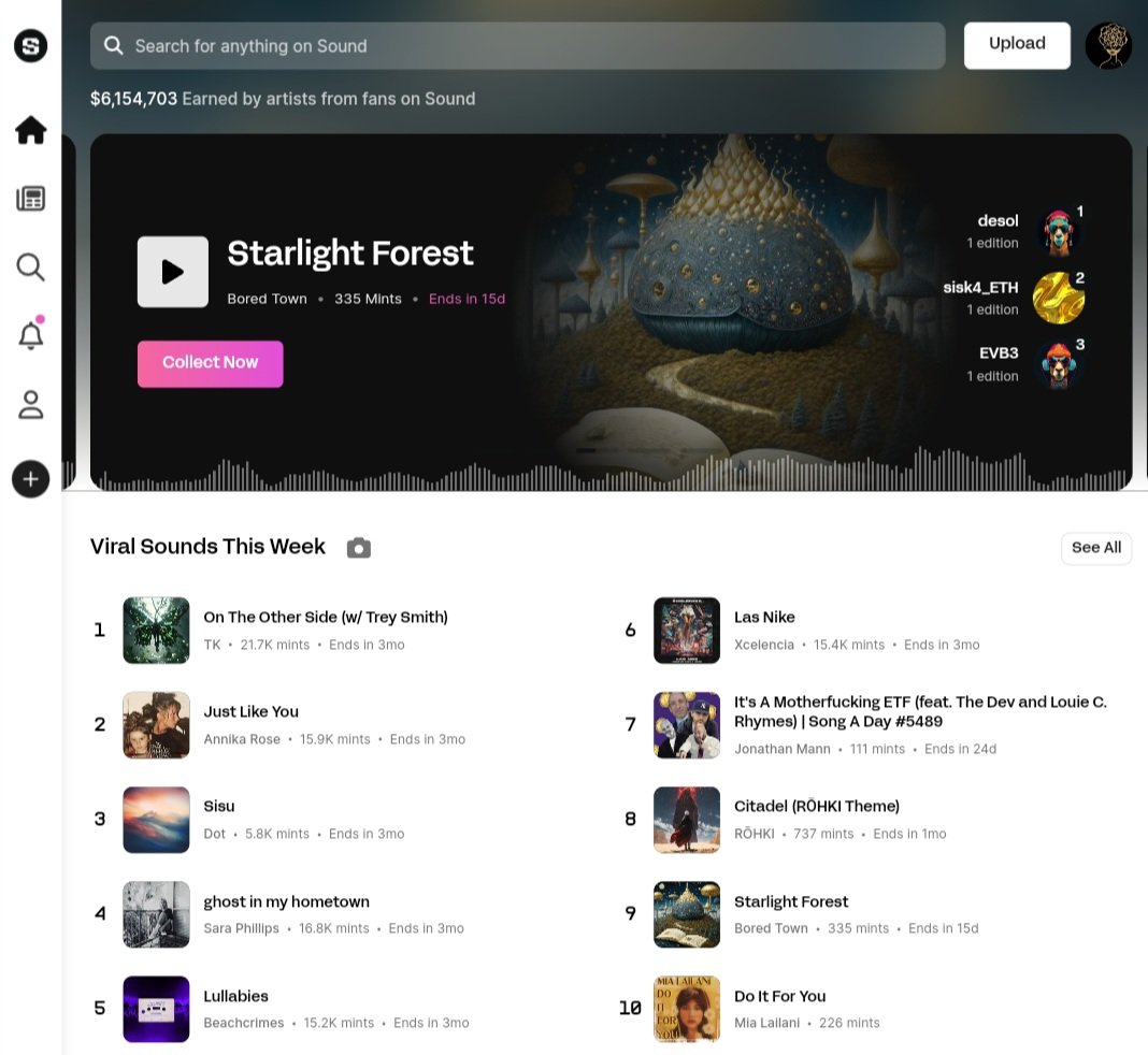 ✨️ "Starlight Forest" by <a href="/DavidWelshMusic/">David Welsh</a> is shining on sound.xyz! Huge thanks to all the holders for making it happen.

Can we grab a prize at the We ❤️ the Art contest, too? Let's hope for this!

And there's more! David's latest masterpiece is minting on <a href="/base/">Base</a>.