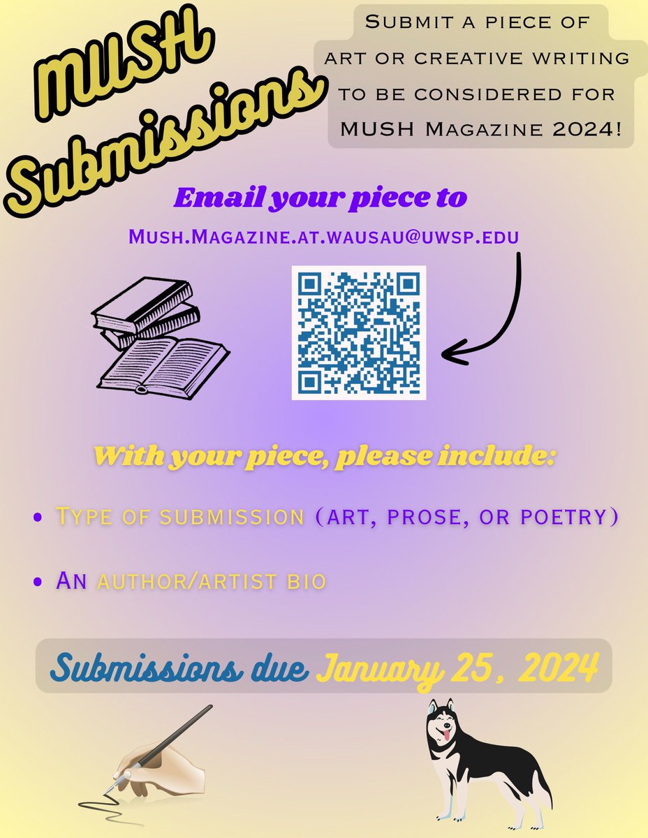 realMushMag's tweet photo. We are still accepting submissions! Only ‼️10 days‼️ left! Are you submitting? #uwsp #WritingCommmunity https://t.co/KfLByNj5yZ