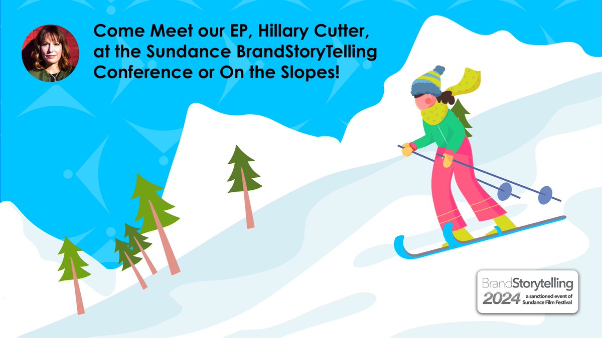 Join our EP, Hillary, at the @brandstorytv event or on the slopes at @sundancefest this week, 1/17-1/20! Excited to rep #CutterEntertainment, while networking, watching some great new films and of course — hitting the slopes. DM us to meet up with Hillary!❄️🗻⛷