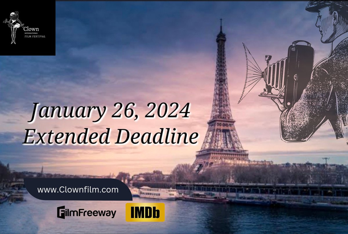 film_clown's tweet image. &quot;Last Chance Alert: Extended Deadline for Film Festival Submissions! Don&apos;t miss your chance to showcase your cinematic masterpiece. Submit now and let your story unfold on our screens.&quot;

#filmfestival
#submissionopen