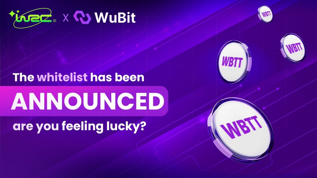WEC_NFT's tweet photo. 1/2🏆Congrats to the final winners of #WuBit’s #WBTT Whitelist!
🔗Official Whitelist: https://t.co/W9ECn0FKoi
🚀To claim your allocation, send a maximum of 1 $SOL from your whitelist address to the #WBTT official address (listed below) by 6:00 PM (UTC+8).
👇Continued👇 https://t.co/fyVRaRJ3R4