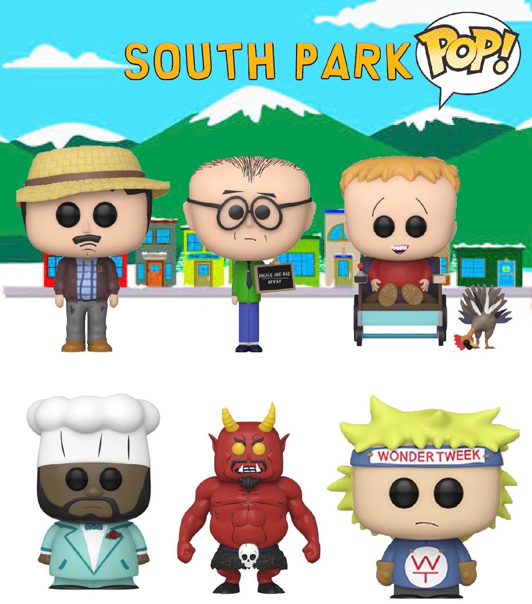 JohnnyOAmazing's tweet photo. New @southpark @originalfunko POP! Coming Soon 👉https://t.co/9NALFfB3s9 #timmy #gobblestheturkey #chefsouthpark #mrmackey #lucifersouthpark #warriortweek #farmerrandy #Funko #entertainmentearth https://t.co/MgkYttF0wH