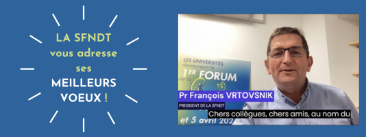 com_SFNDT's tweet photo. Le Pr Vrtovsnik présente les vœux au nom du Bureau de la SFNDT et rappelle tout ce que votre société savante peut vous apporter dans votre pratique professionnelle dans les mois à venir ! 
A voir sur notre site (vidéo dépassant 140 secondes imposées par X) https://t.co/GhDGeduKxn https://t.co/tUZzTSkPSh