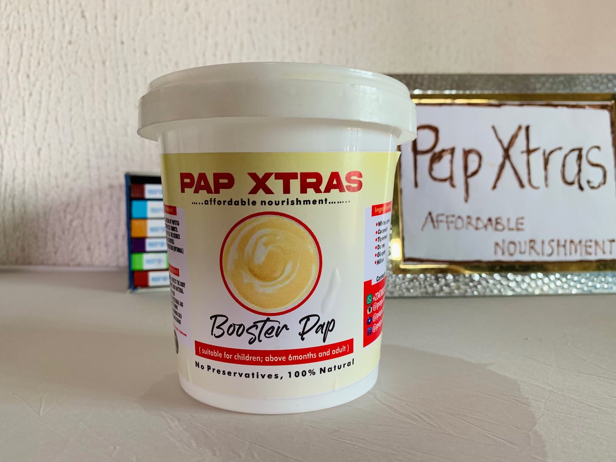 PapXtras's tweet photo. PapXtras
 …..affordable nourishment……..
 
  Booster Pap( suitable for children; above 6months and adult ) 

 Ingredients: 
-white corn
-Coconut 
-Tigernut
-Dates
-Ginger
-Millet https://t.co/umbLGBgGzz