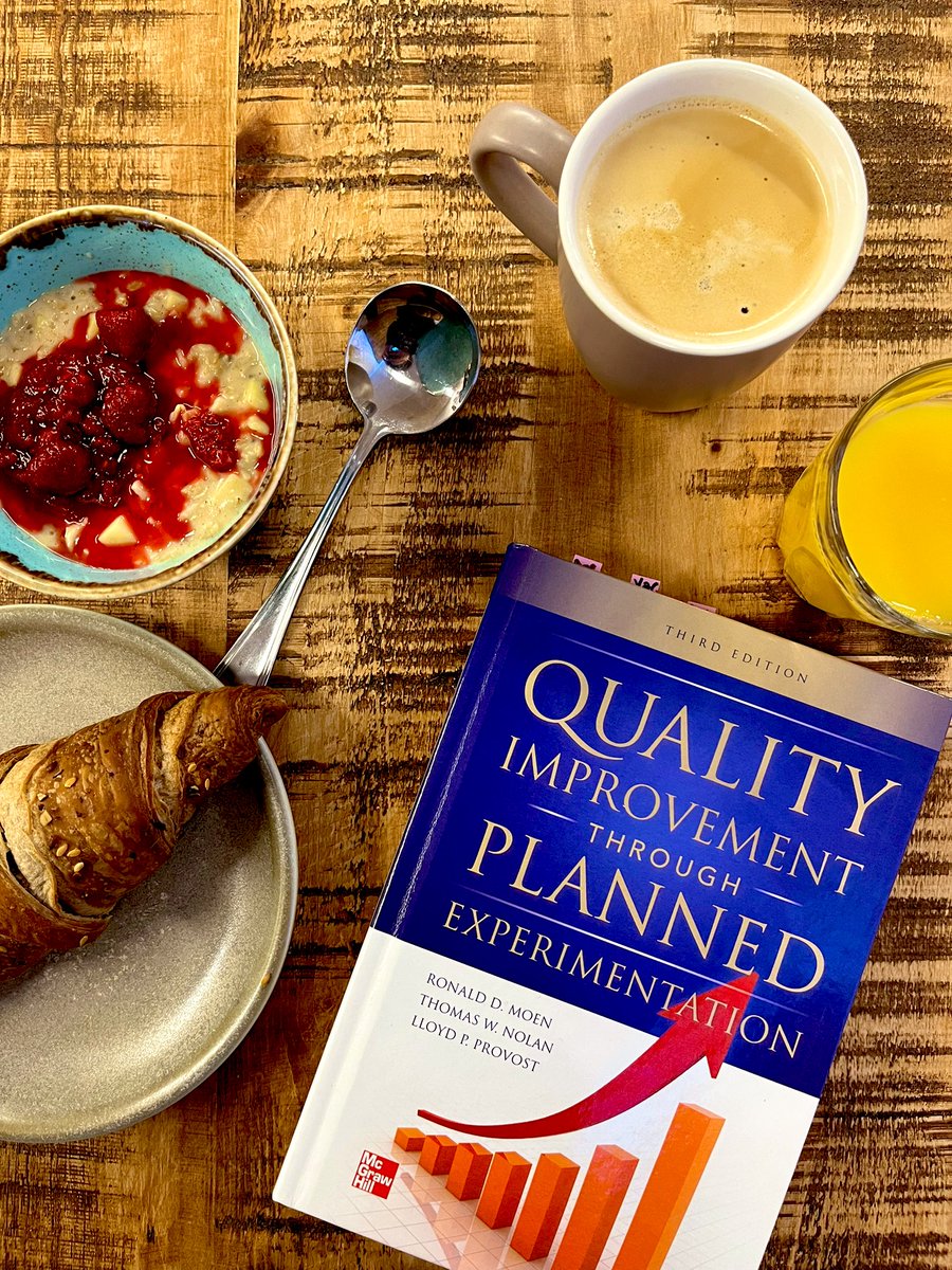 Enjoying a good breakfast, ready for the last workshop week of the @TheIHI Improvement Advisor course with @rlloyd66 & @DrAmarShah . I’ve learnt so much already, and this week we’re covering planned experimentation! #QITwitter