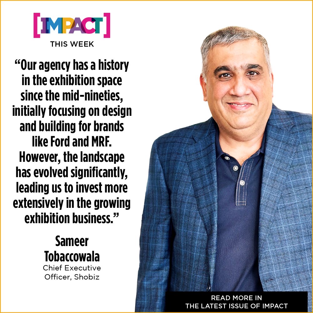 As Shobiz forays into the Exhibition business, Sameer Tobaccowala, CEO, Shobiz talks about what he hopes to achieve through the expansion, and more... Interview by @anjana_naskar impactonnet.com/interview/shob… @tobaccowala @Shobiz24x7 @Havas @HavasMediaGroup @HavasMediaIN