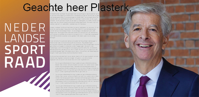 Brief van NLsportraad aan informateur Ronald Plasterk > 'Bewegingsarmoede is als een olietanker die op onze kust afkomt. (...) Een late ruk aan het roer heeft weinig effect' > tinyurl.com/yrf4eeca
