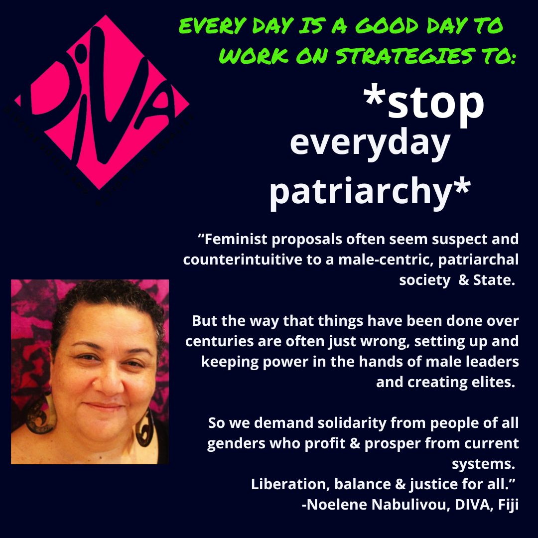 #StopEverydayPatriarchy
#BuildEverydayFeminism 
Push for #SystemChange.
#PacificWomen #TeamFiji