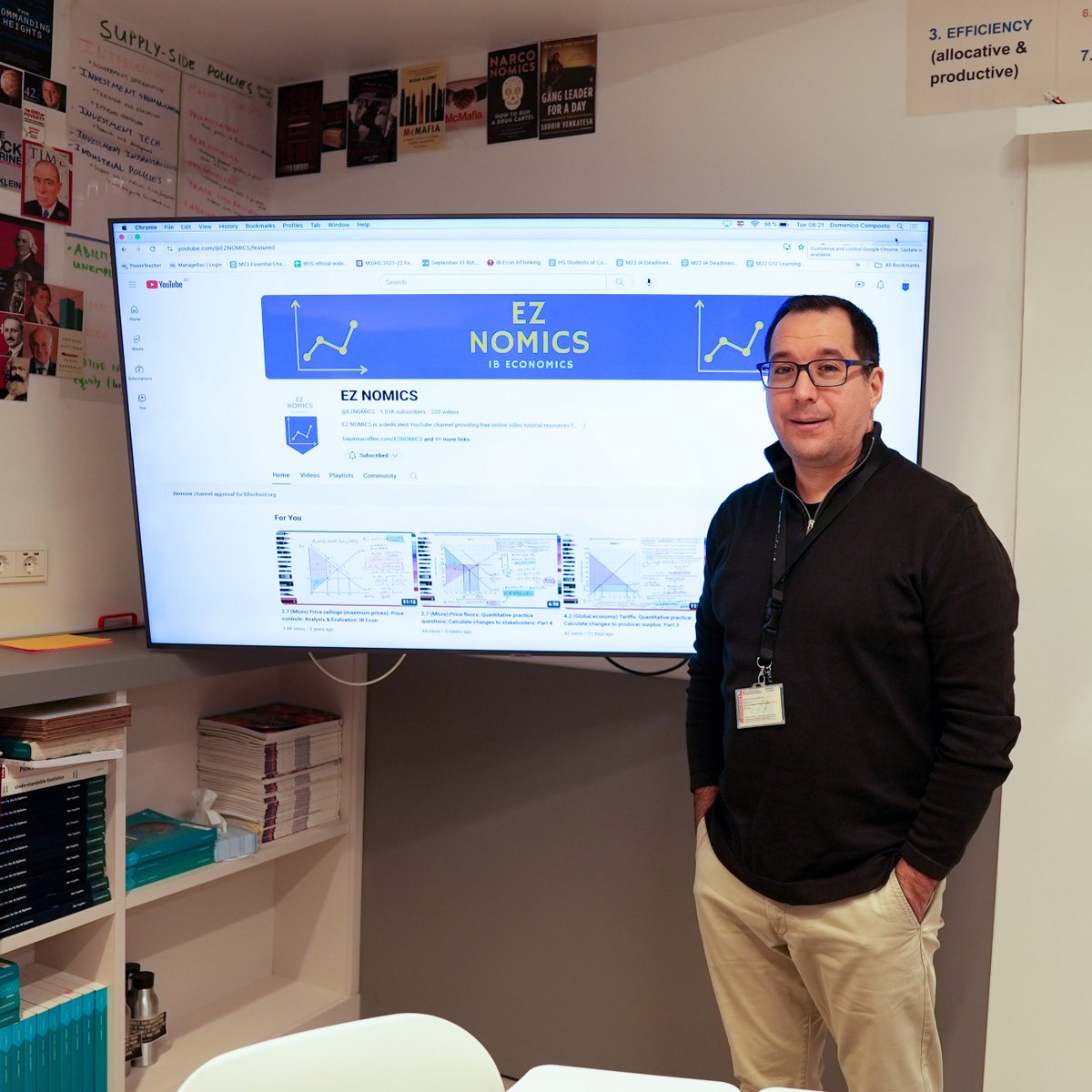 Congratulations to Domenico Italo Composto-Hart who is an IB Economics educator at BFIS and founder of EZ NOMICS, a YouTube channel that provides free online tutorial resources for IB Economics students worldwide. Is YouTube channel was shortlisted for best use of technology.