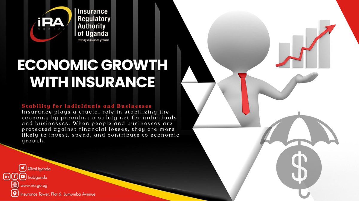 IraUganda's tweet photo. Building Economic Resilience:
Insurance, the Pillar of Stability. A robust safety net empowering individuals and businesses, instilling confidence, catalyzing investment, and propelling sustained economic growth. ππͺ
#EconomicResilience #InsuranceEmpowerment #InvestmentBoost #FinancialStability #DrivingInsuranceGrowth #BeInsured