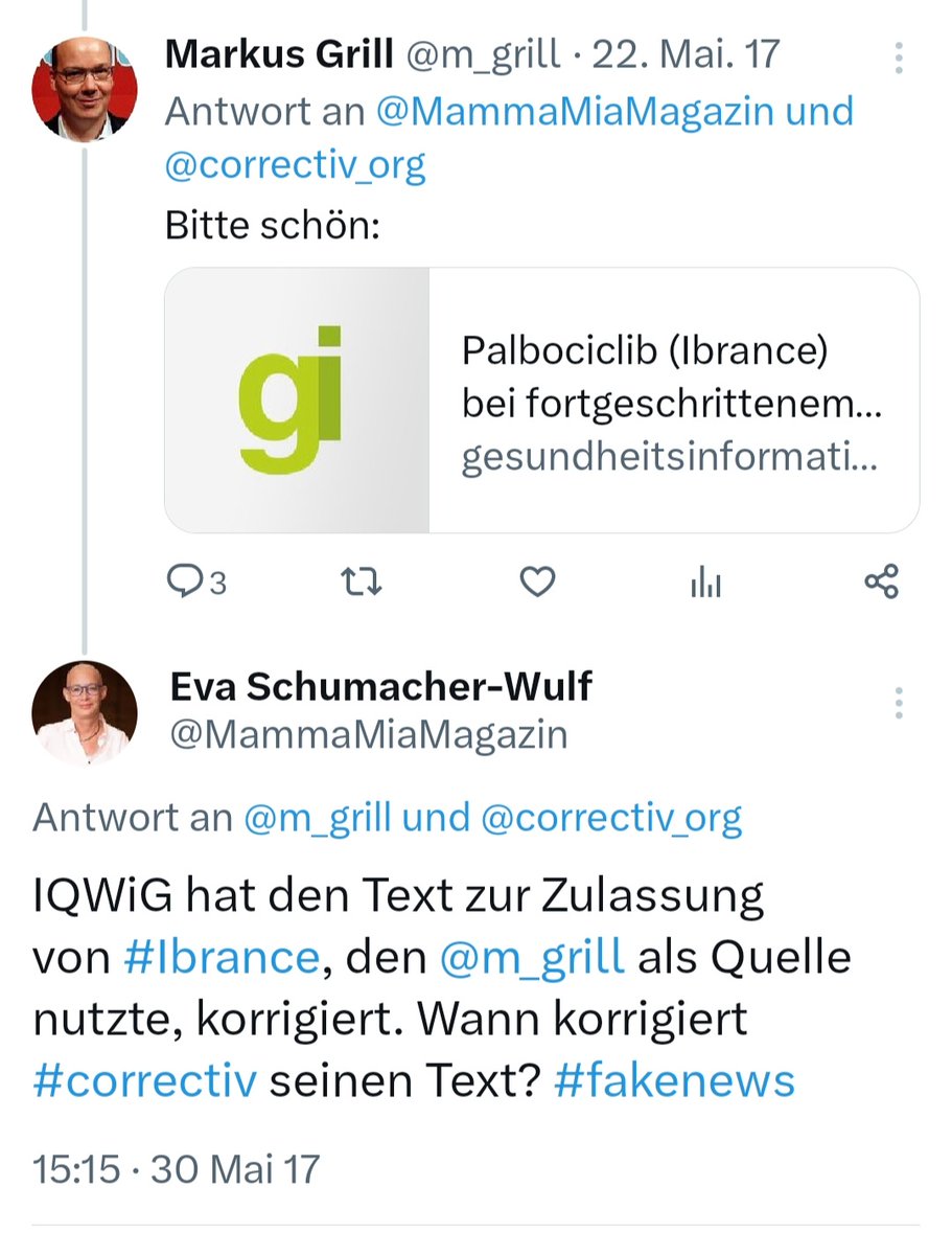 MammaMiaMagazin's tweet photo. @correctiv_org @iqwig_gi @EMA_News Ich hatte #IQWIG auch auf den Fehler hingewiesen, die sich bedankten und die entsprechende Stelle änderten. Ich kritisiere nicht, dass Fehler gemacht werden, das passiert mir auch. Es geht um den Umgang damit. Ich hatte schlaflose Nächte, denn es ging um meine Glaubwürdigkeit. https://t.co/DzVaLDL0wR