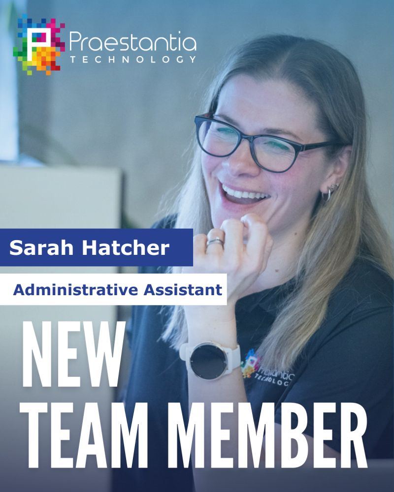 A huge welcome to Praestantia’s newest Team member, Sarah Hatcher!👏

We are thrilled to have Sarah onboard and look forward to watching her flourish within this role!🎉

#NewTeamMember #ITSupport #ITSolutions