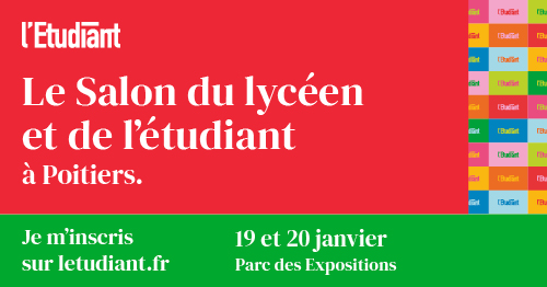 Les personnels de l'INSPÉ seront présents au Salon de l'Étudiant les 19 et 20 janvier au Parc des Expositions de Poitiers pour répondre à vos questions sur la formation Master MEEF.