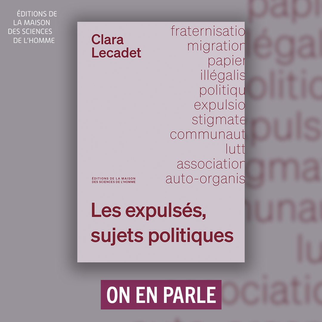 📣 ON EN PARLE ! Notre sortie d'octobre fait toujours parler d'elle ! @ClaraLecadet présentera 'Les expulsés, sujets politiques' à la bibliothèque Couronnes-Naguib Mahfouz (@BibParis) 📍 66 rue des Couronnes, Paris 20e 🗓️ Jeudi 8 fév., 19h 📘 En savoir + : shorturl.at/kzABH