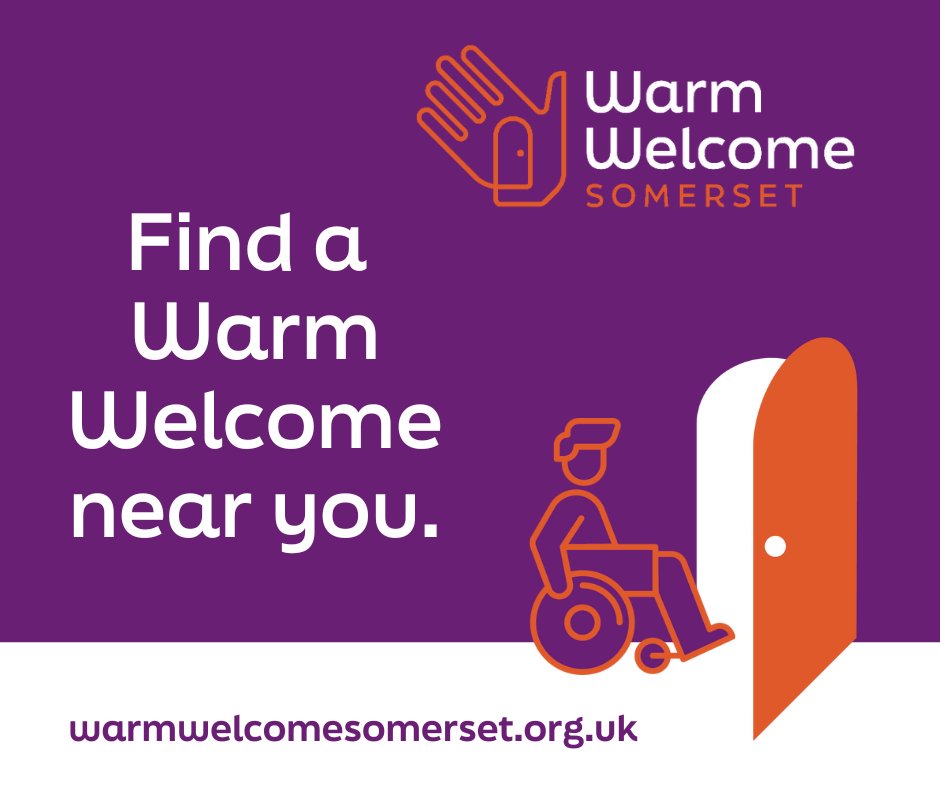 Keep warm and connect with your community at your local #WarmWelcome space. Visit warmwelcomesomerset.org.uk to find a venue near you.