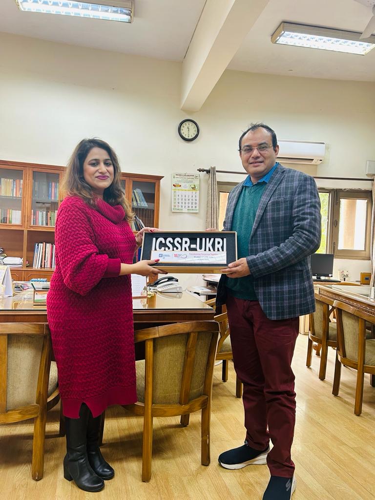 @UKRI_IndiaDirector Sukanya Kumar had insightful and constructive discussions with Prof. Dhananjay Singh, Member Secretary, @ICSSR on future research collaborations in the social sciences. @UKRI_India is thrilled to continue to support productive collaborations with @ICSSR @ESRC