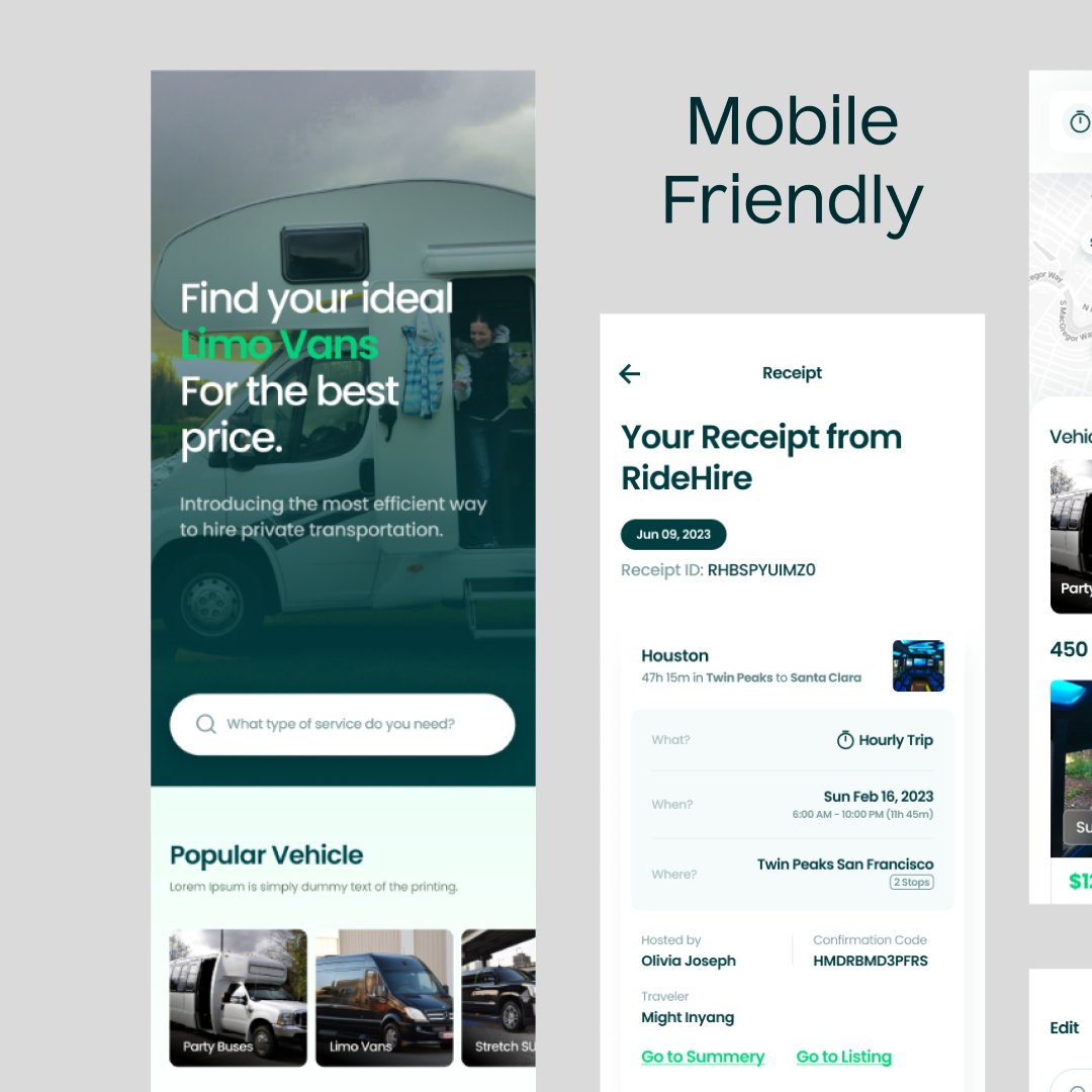 StylizeStudio's tweet photo. Check out the fantastic design of our new project of RideHire mobile app design.

Let me know if you dig it by giving a thumbs up! 👍

Got an idea? Shoot us a message in the inbox. 📩

UIUX design, App design (Android &amp; iOS) Web design inspiration.

#uidesign #uiux #mobileapp https://t.co/y7RhtfFYee