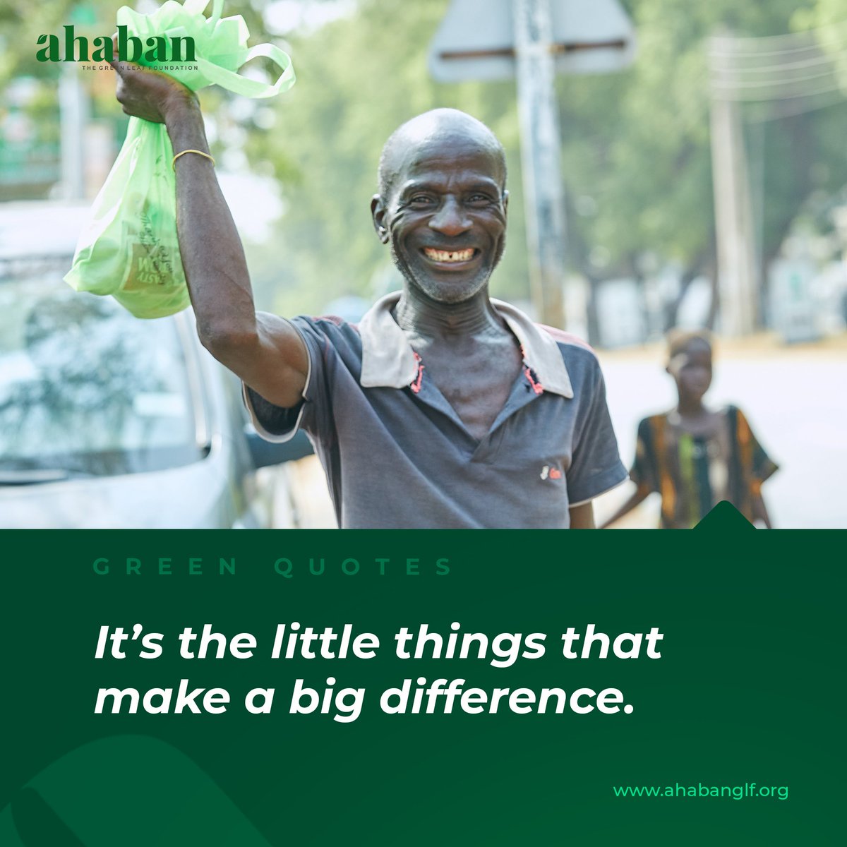 It's the little things that make a big difference. 

Let's do more 🍃 

#GreenQuotes #AhabanMobileShelter #AhabanGLF