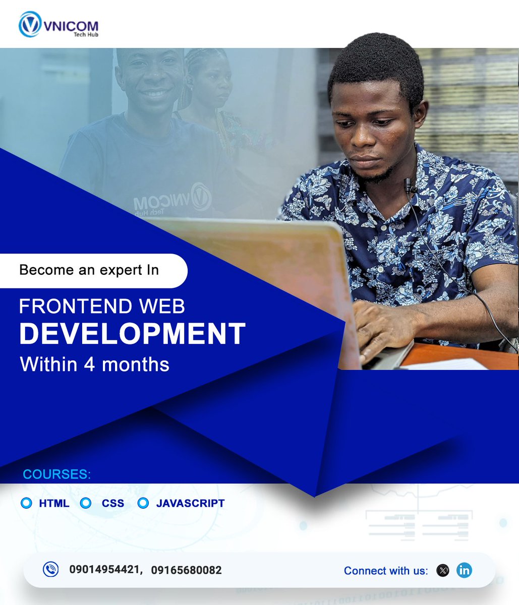 VnicomHub's tweet image. 🚀 Ready to build amazing websites?
🌐 Join our Frontend Web Dev Course!
🔍 Learn HTML, CSS, JS. 🛠️ Hands-on projects. 🏆 Expert instructors.
📅 Limited seats! Enroll Now! 👇
#WebDevMagic #CodeLikeAPro #Frontendwebdevelopment #techhub #techhubs #webdesign ✨