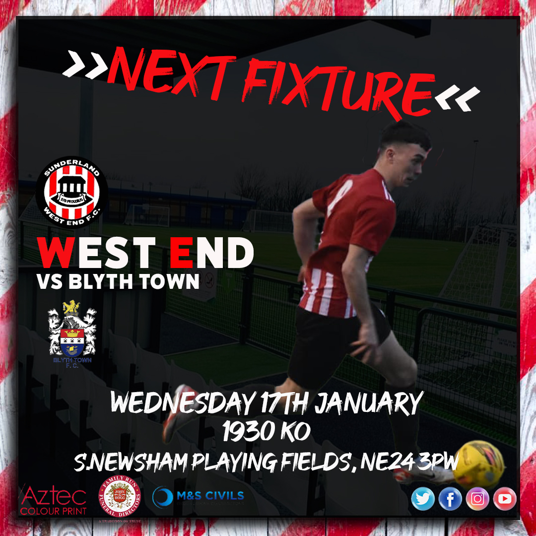 Westend_FC's tweet photo. The lads come up against Blyth Town for the 2nd time in less than 2 weeks tomorrow night as they head up the road in a mid week fixture in @theofficialnl.
The game is a 7.30pm kick off (weather dependant) and we would love to see you up there cheering the lads on.
#westisbest https://t.co/RIbFbhhL4M