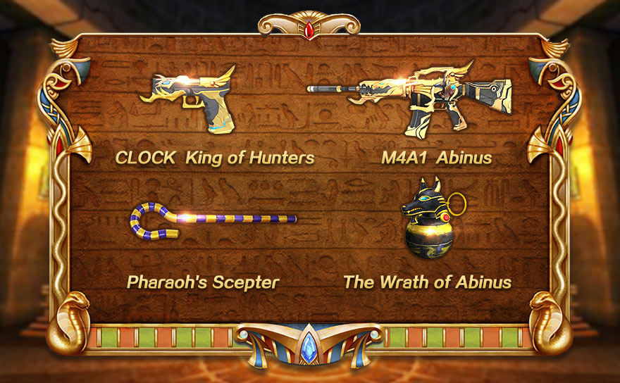 🔥 Unleash the might of millennia! Introducing the 'Pharaoh's Arsenal' - a legendary collection of gear forged in the sands of time. 🏜️ Command the battlefield with the Clock of Ages, unleash power with the M4A1 Sphinx's Roar.Stay Tuned！