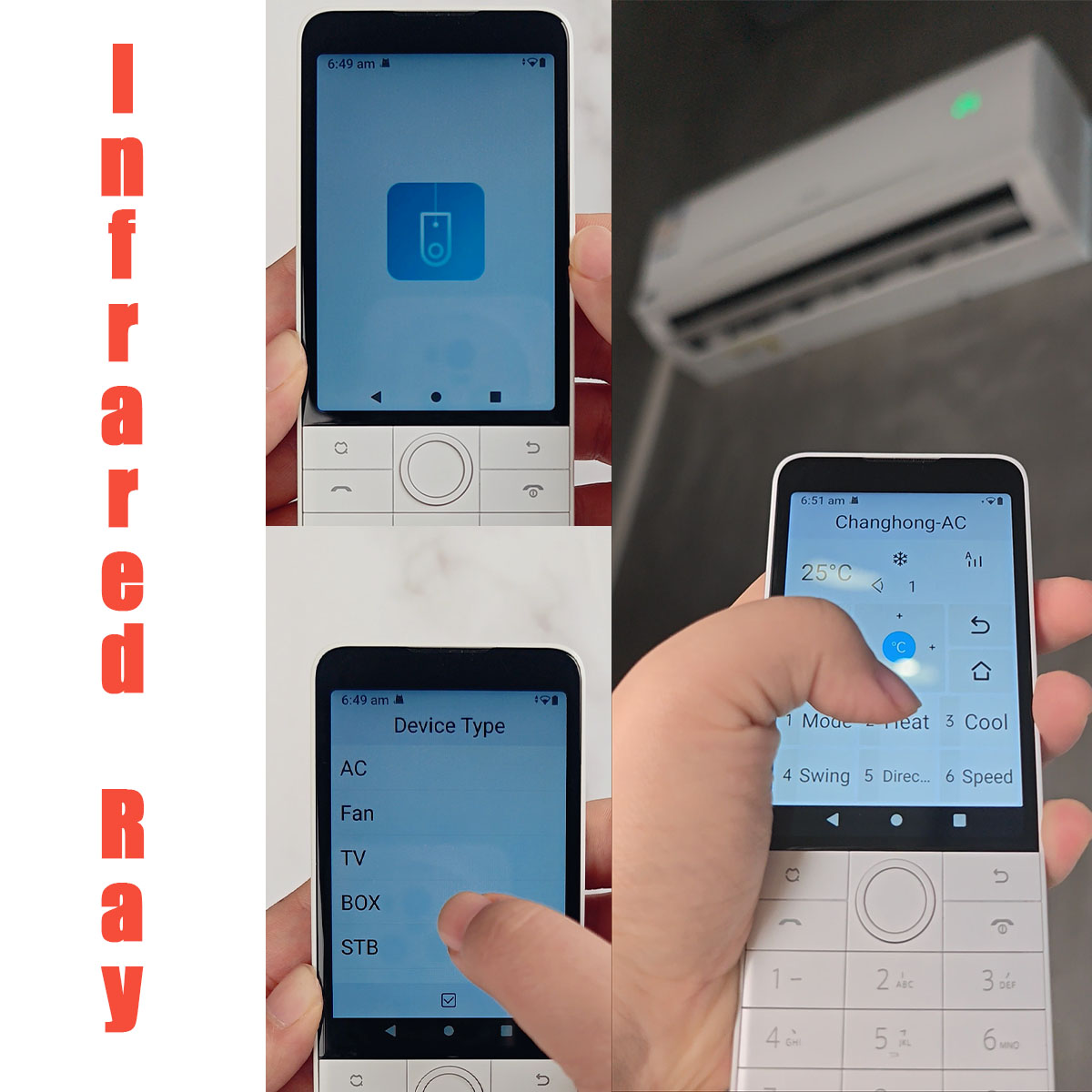 nancy79986t's tweet photo. Do you know Qin phone has a infrared function? 😃You can use it as a remote controller which can control most of the home appliances. #infrared #controller #FYP https://t.co/20ZCelpy9j