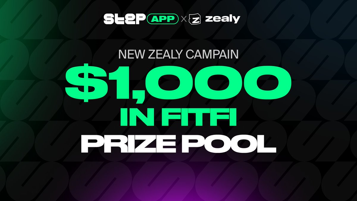 🚀 Embark on exciting Zealy quests with us! 🏃‍♂️💫

Engage in social quests, accumulate #Zealy points, and stand a chance to claim your share of the $1000 $FITFI prize pool! 

The top 50 participants will each receive $20 in FITFI 🤑

💸 zealy.io/c/stepapp/ques…

Don't let the