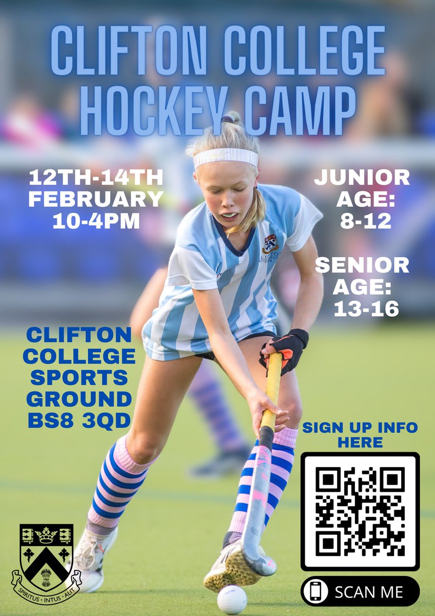 clifton_hockey's tweet photo. 🏑Clifton College Half Term Hockey Camps 🏑 https://t.co/DkmgHvLqgY