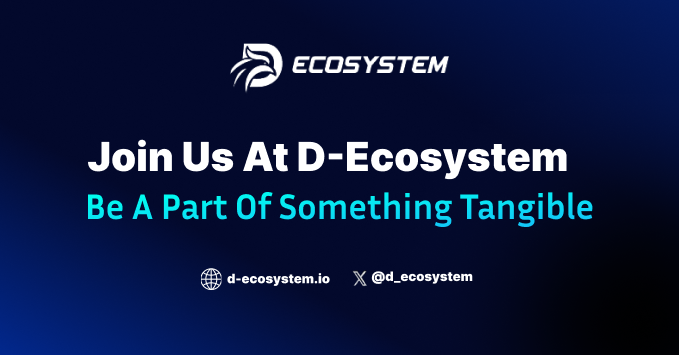 vespel_nub's tweet photo. Embark on a journey into decentralized solutions, cutting-edge technology, and financial empowerment with D-Ecosystem. ππ²
We are the future, embrace a new era in financial experiences by joining us today! β‘
π Explore the future: https://t.co/uBWdg5fhmL
#D_Ecosystem #DeFi https://t.co/Uk8xFDGLr5
