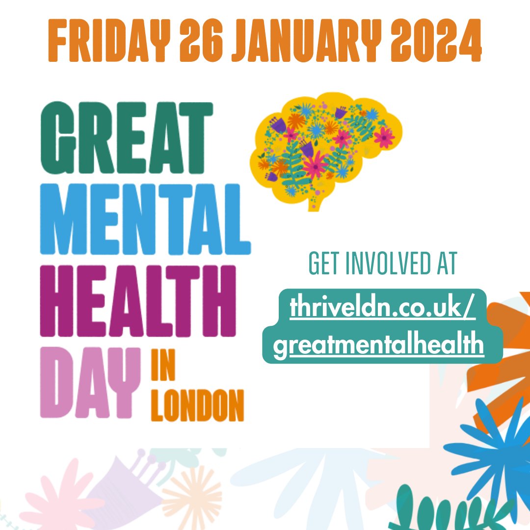 London's #GreatMentalHealth Day is back on Friday, 26 January. 🗺 Learn more about the great local initiatives and support services that are available right across London. 📅 Take part in a local or virtual event with fellow Londoners to mark the day: pulse.ly/n9jpgvaggf
