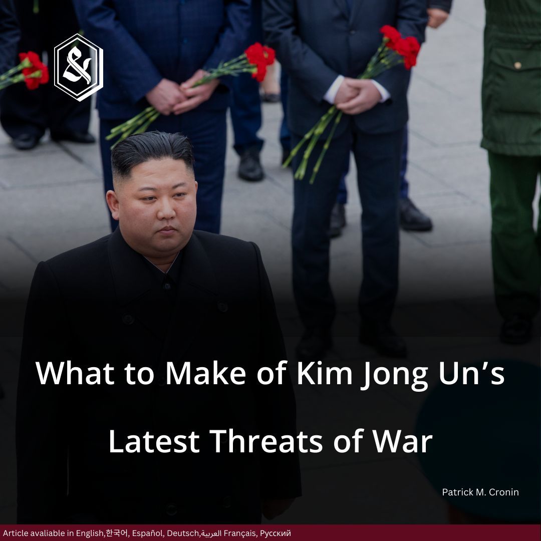 Why is Pyongyang ringing in the new year with warmongering?
Click the link to read the full story by Patrick M. Cronin

buff.ly/4aV4noN

#NorthKorea #KimJongUn #NewYearWarning #GeopoliticalTensions #NuclearDeterrence #KoreanPeninsula #GlobalSecurity #MilitaryConfrontation