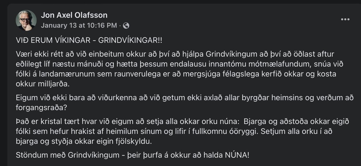 Boomerar landsins mættir til að læka þetta popúlista sorp-take; nýta sér hamfarir eins hóps til að réttlæta uppdiktað hatur gegn öðrum eins og mannúð sé zero sum leikur. Ef við viljum forgangsraða fjárútlátum væri kannski nærtækast að byrja á misskiptingu og corporatisma.