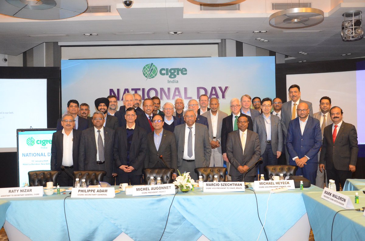 cbip_india's tweet photo. Some of the glimpses during National Day of The Committee for International Council on Large Electric Systems, (CIGRE), India  at New Delhi on 10th January 2024 https://t.co/i2GJMLfxEH