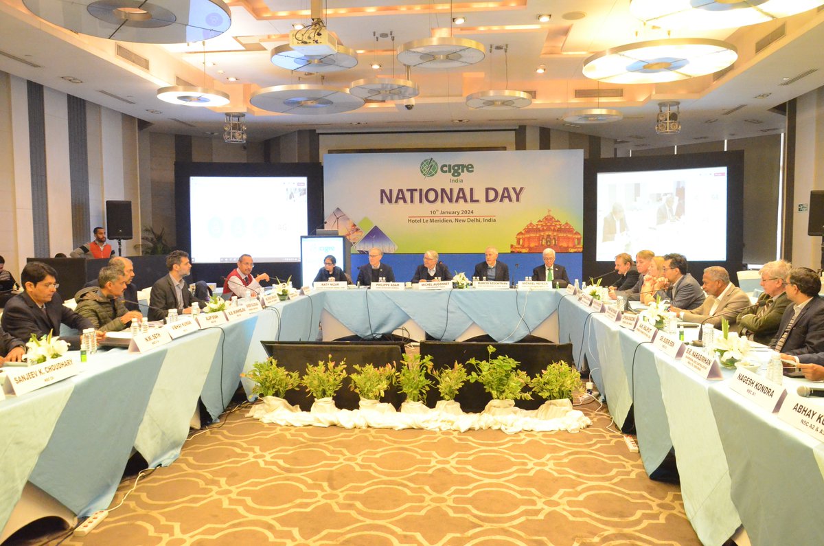 cbip_india's tweet photo. Some of the glimpses during National Day of The Committee for International Council on Large Electric Systems, (CIGRE), India  at New Delhi on 10th January 2024 https://t.co/i2GJMLfxEH