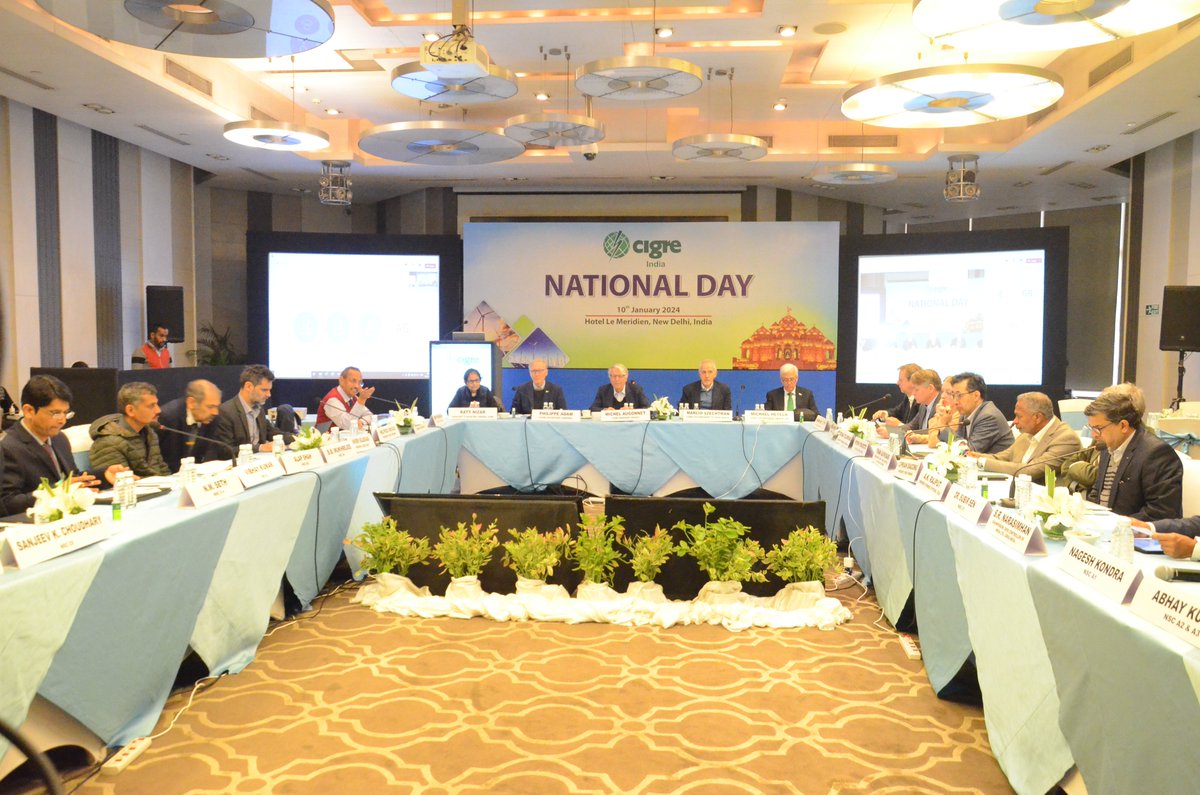 cbip_india's tweet photo. Some of the glimpses during National Day of The Committee for International Council on Large Electric Systems, (CIGRE), India  at New Delhi on 10th January 2024 https://t.co/i2GJMLfxEH