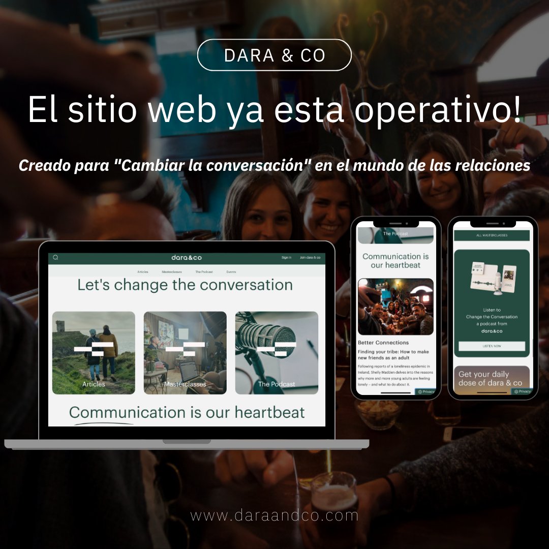 Square1 ha diseñado el hogar digital de Dara&amp;Co, una empresa de tecnología educativa de propiedad irlandesa que tiene como misión "Cambiar la conversación" sobre las relaciones - daraandco.com