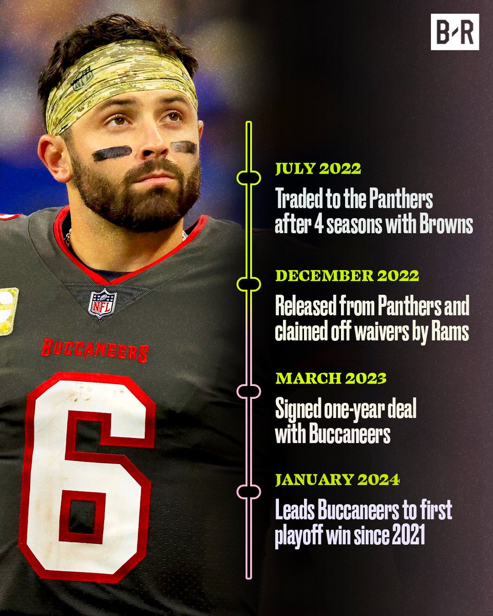 Baker’s comeback has been wild…

He is headed to the Divisional round in his first year with the Bucs 👏